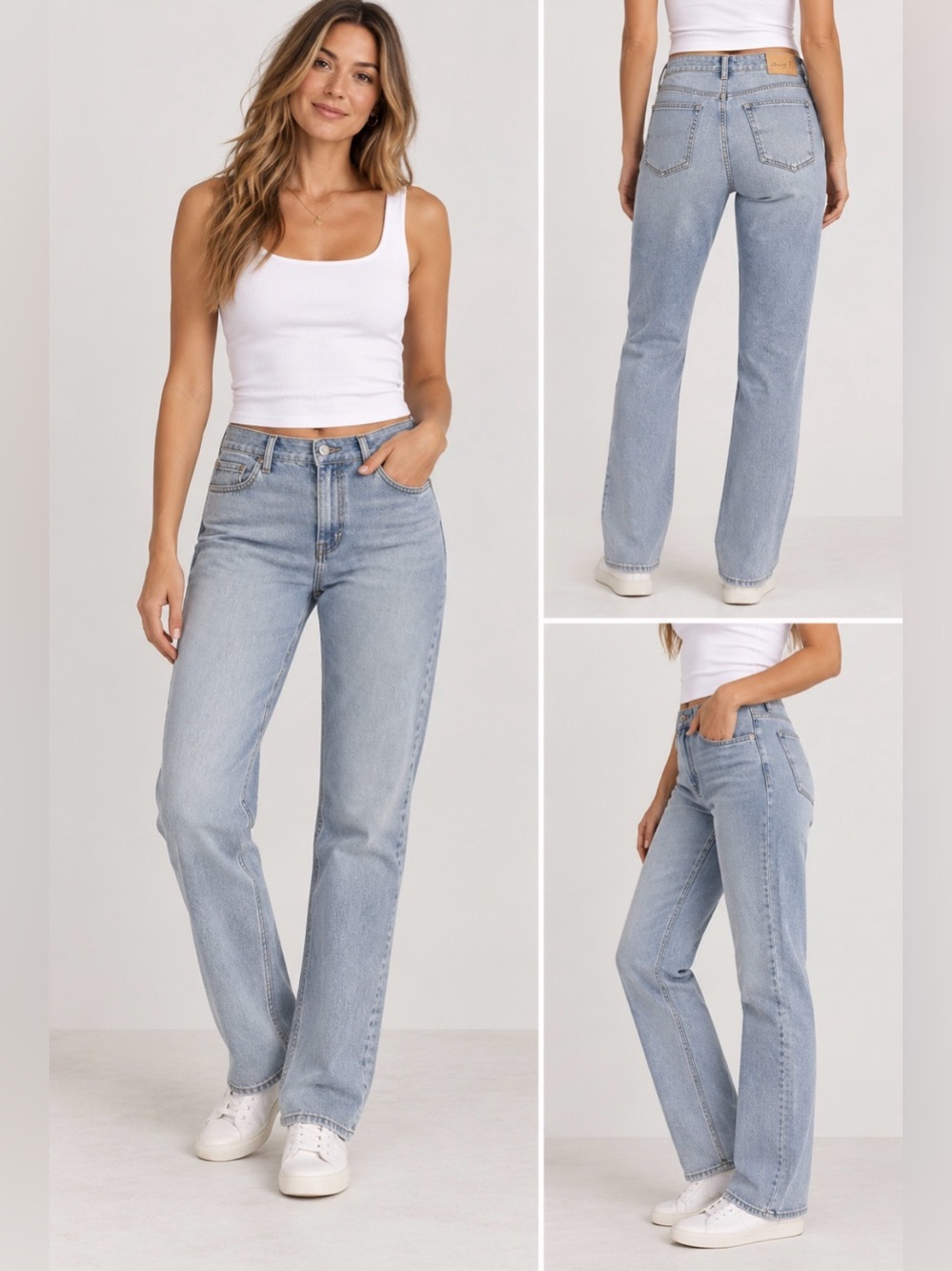 Seven7 Light Blue Straight-Leg Women's Jeans